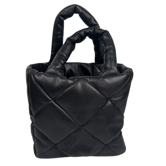 STAND STUDIO Rosanne Diamond Bag Quilted Padded Leather Top‎ Handle Satchel B72Q - Picture 1 of 11